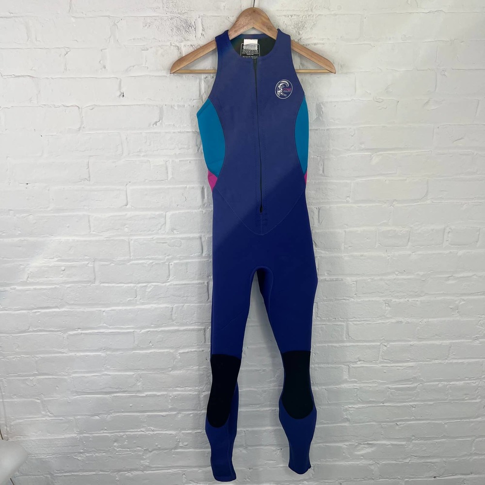 O'Neill Women's Bahia Jane 1.5MM Wetsuit One Piece Sleeveless Blue Size 4